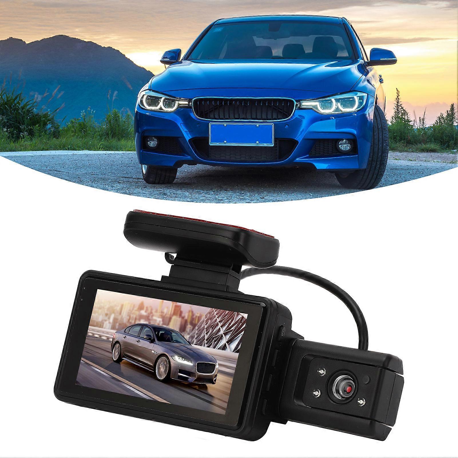 Dual Dash Cam 3.0in IPS Screen 170° Wide Angle 32GB Support