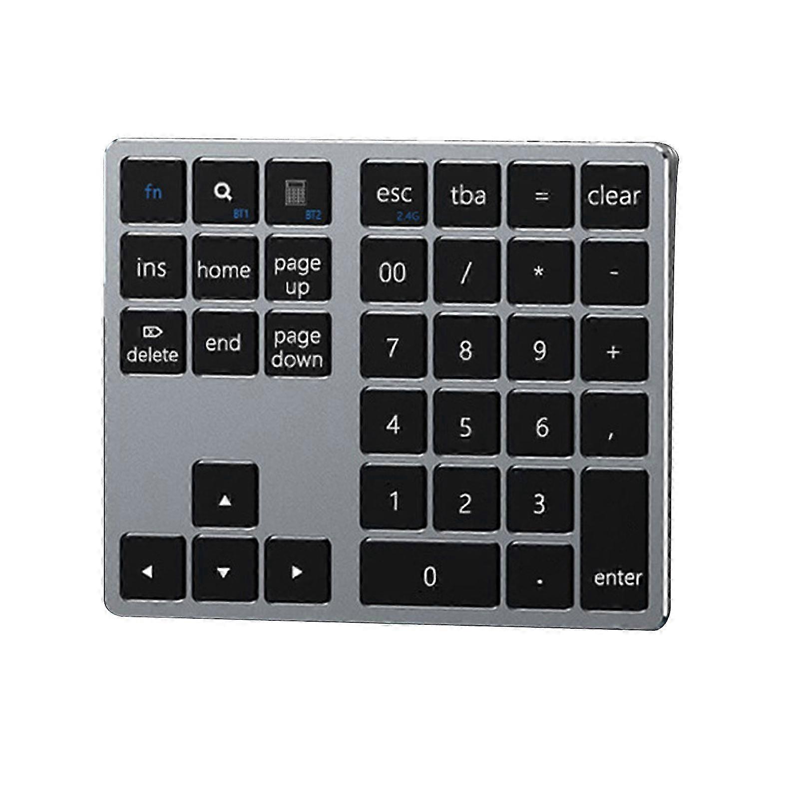 Portable number pad for notebook with 35 keys and wireless