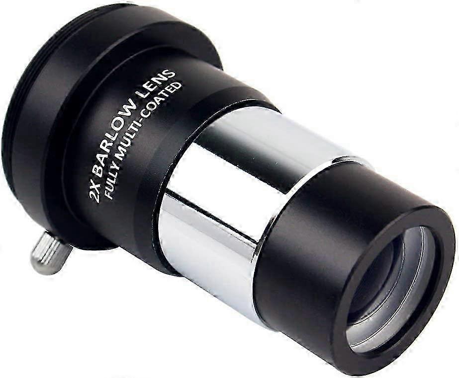 2X Barlow Lens, 1.25 Inch Multi-Coated Full Metal Barlow Lens with M42 Thread Camera Connect Interface for Telescopic Eyepiece