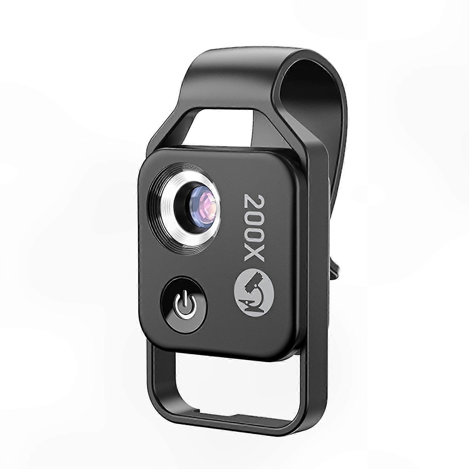 200X Magnification Phone Microscope Lens with Universal Clip and CPL Filter for Plant Observation