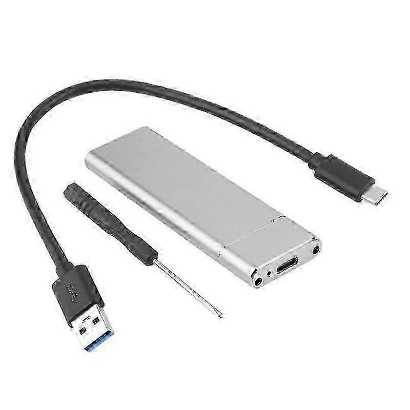 حافظة SSD مزدوجة البروتوكول M2 محسنة - محول حاوية USB 3.1 Type-C بسرعة 10 جيجابت في الثانية لمحرك الأقراص الصلبة الخارجي M.2 NVMe و SATA SSD