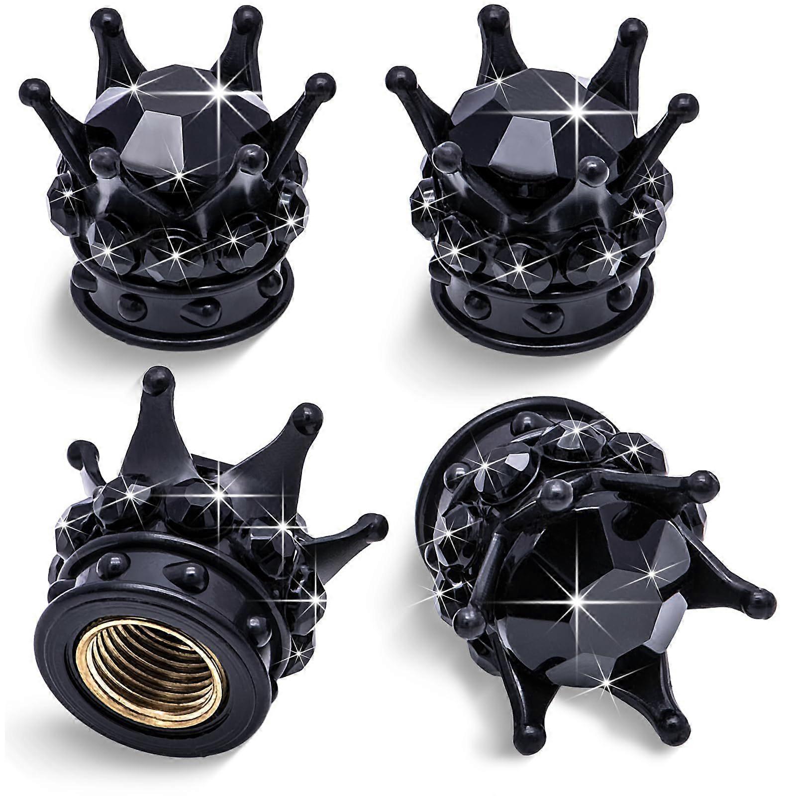4pc Valve Caps, Crown Valve Cap, Bling Universal Valve Cap