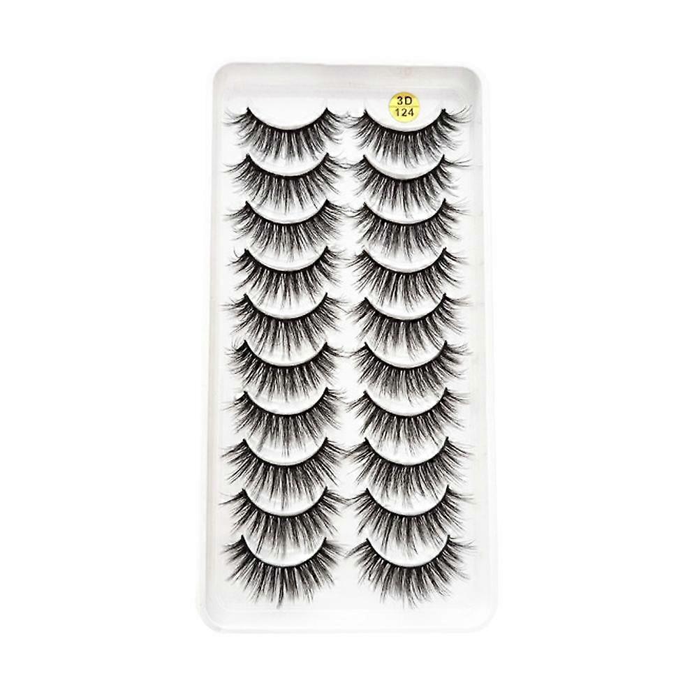 False Eyelashes for Natural Look, Easy Application & Reusable Design - 10 Pairs