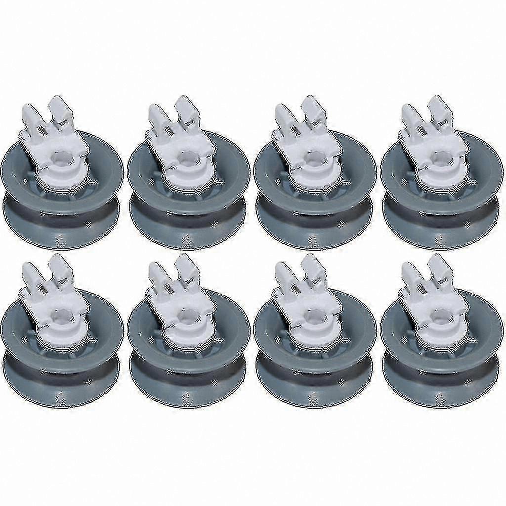 Dishwasher Upper Basket Wheel Replacement Set - 8 Pack for Select Models