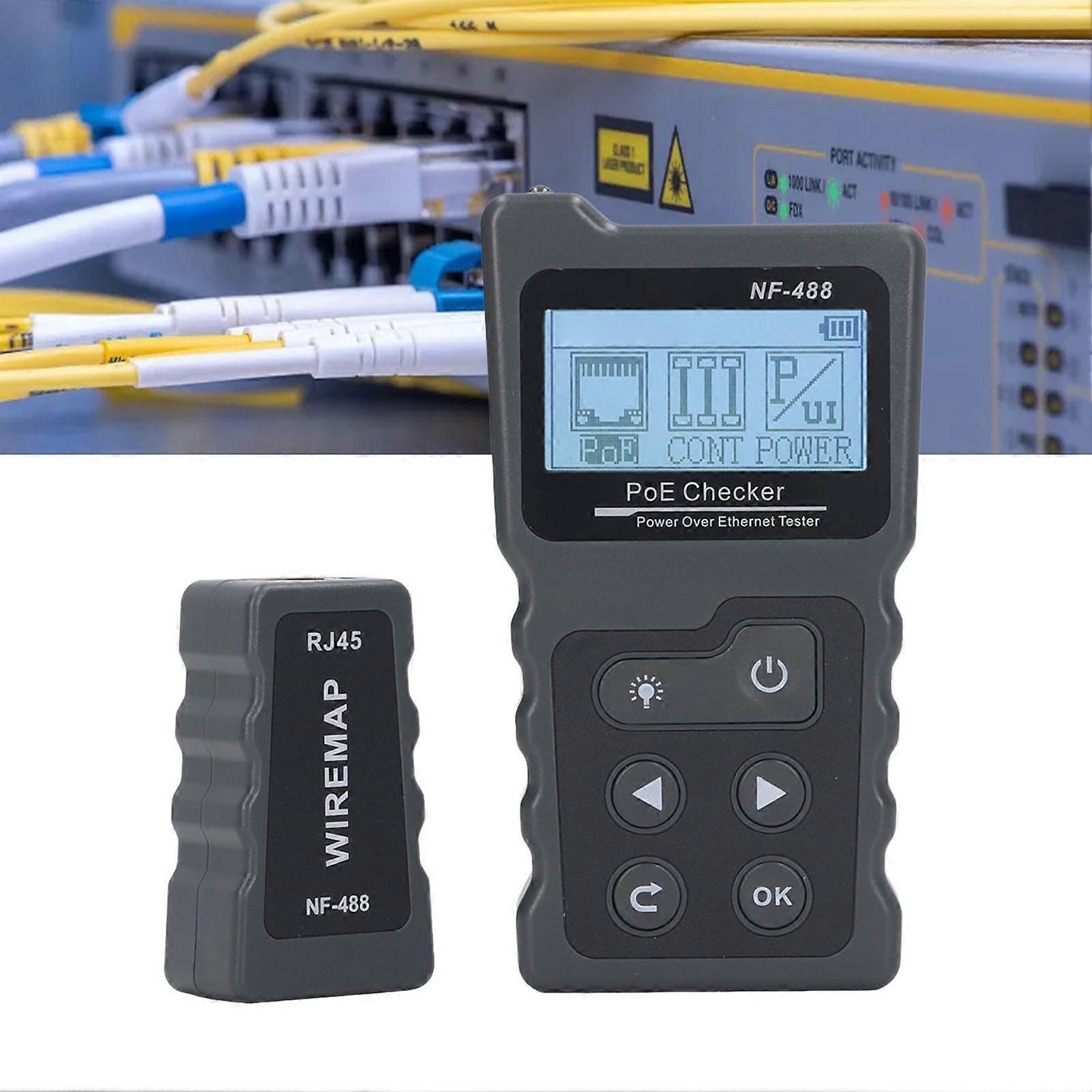 Network POE Tester for CAT5 CAT6 Cable with Auto Identification