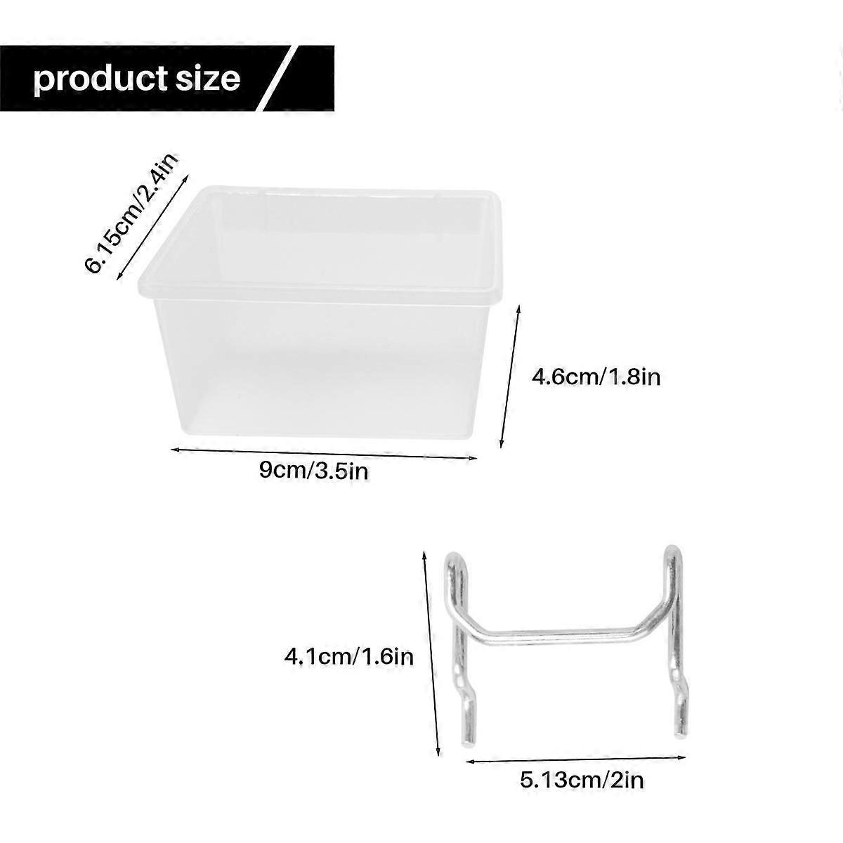 12 Pieces Pegboard Plastic Bins Kit - Pegboard Bins with Hooks - Pegboard Accessories Workbench Bin