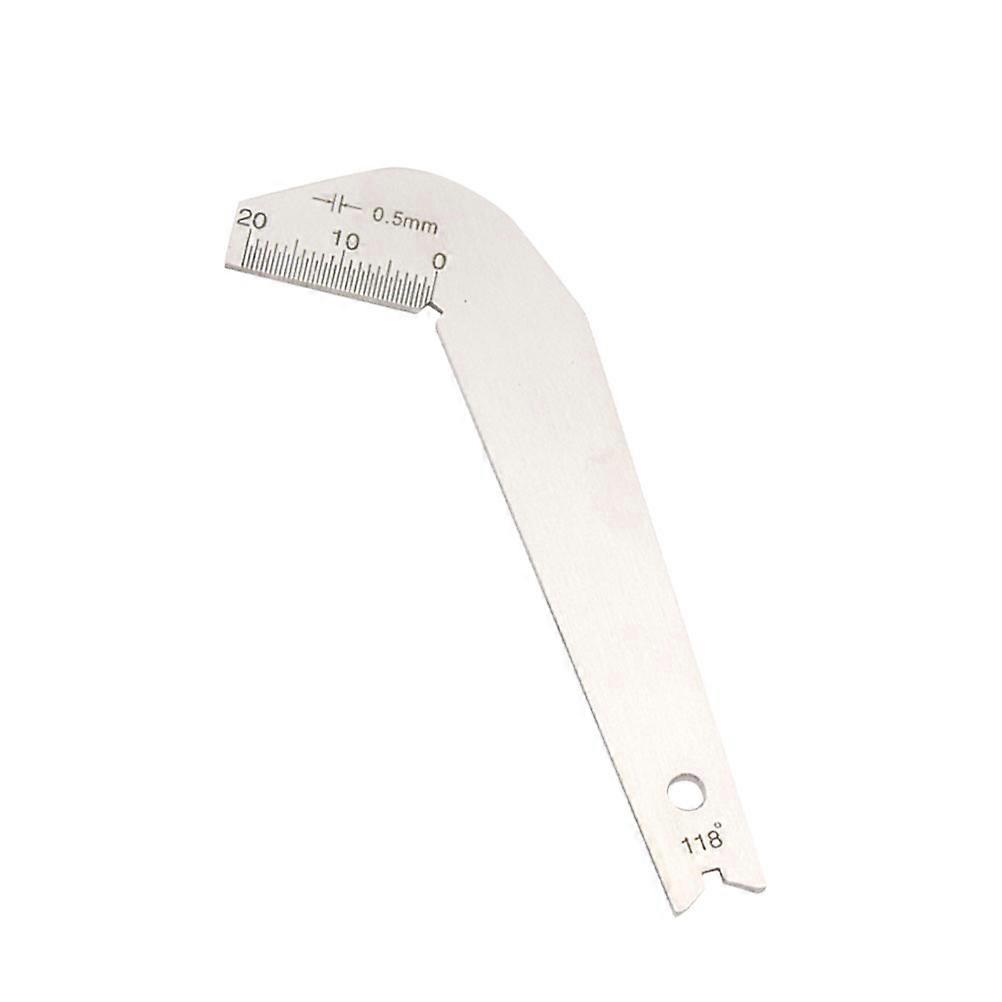 Drill Bits Angle Gauge Drill Gauge Bit Professional Use Silver Wear Resistant Measuring Tools 1Pack