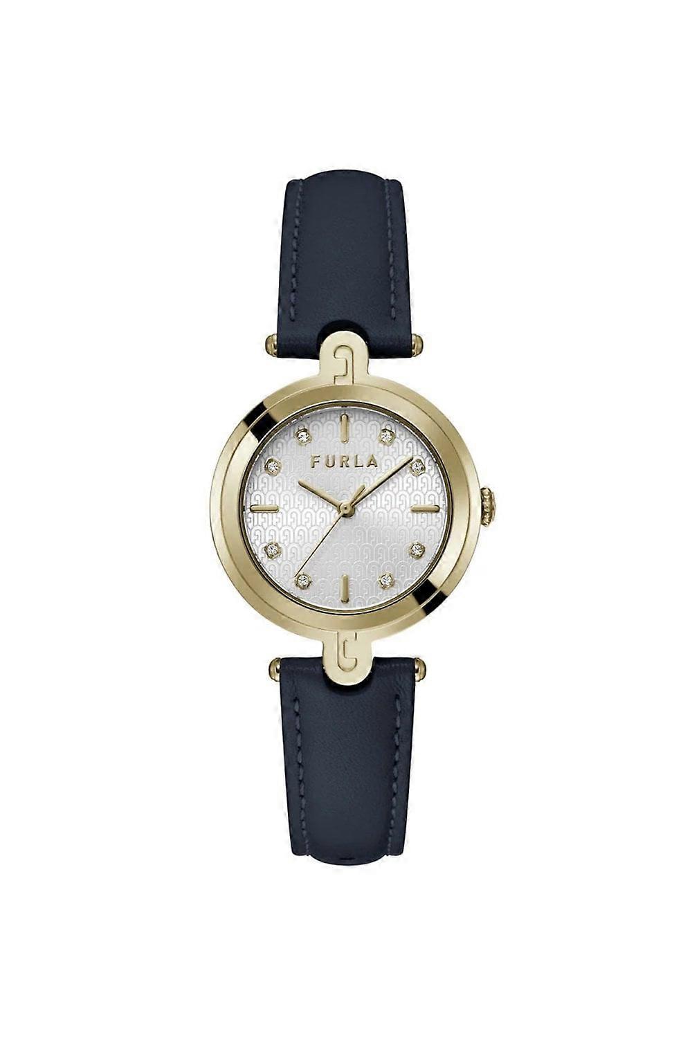 Women's Furla Ladies Arch Bar 32mm Gold-Tone Leather Strap Watch WW00041004L2