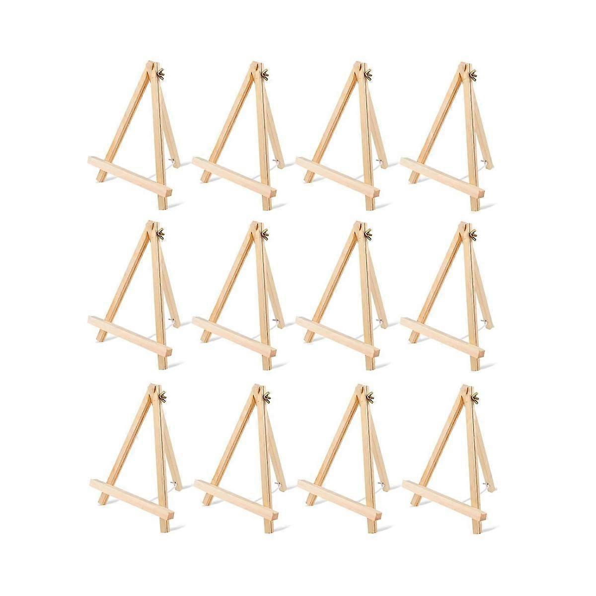 12PCS Wood Easels, Tabletop Easels, Art Craft Painting Easel Stand for Artist Adults Students