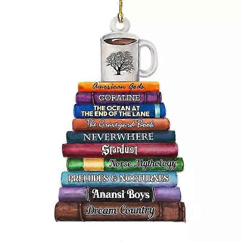 Christmas Tree Bookshelf Pendant for Book Lovers