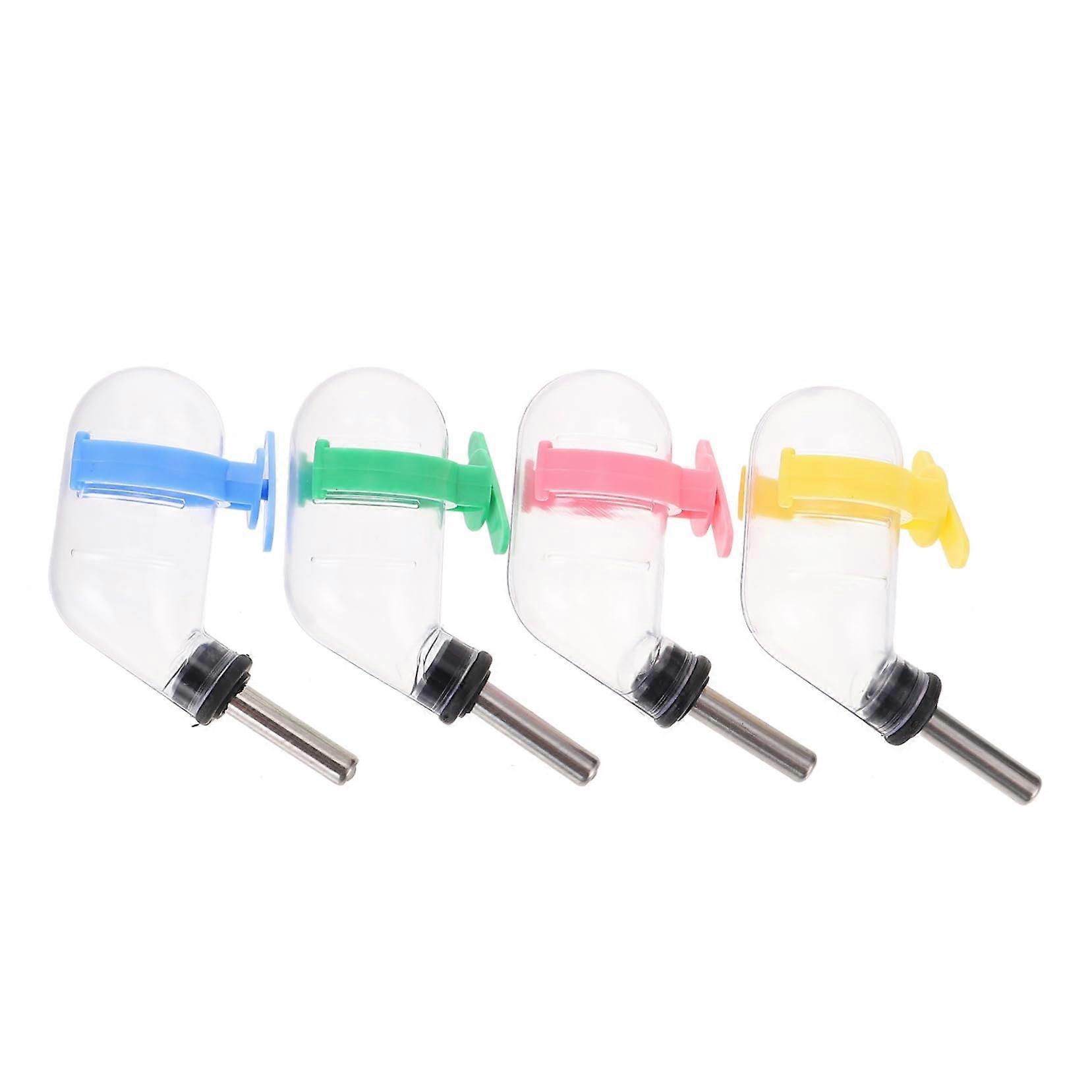 4Pcs Hanging Water Bottle for Hamster Dispenser, 4 Pack, Easy Install, Clean Water for Small Animals