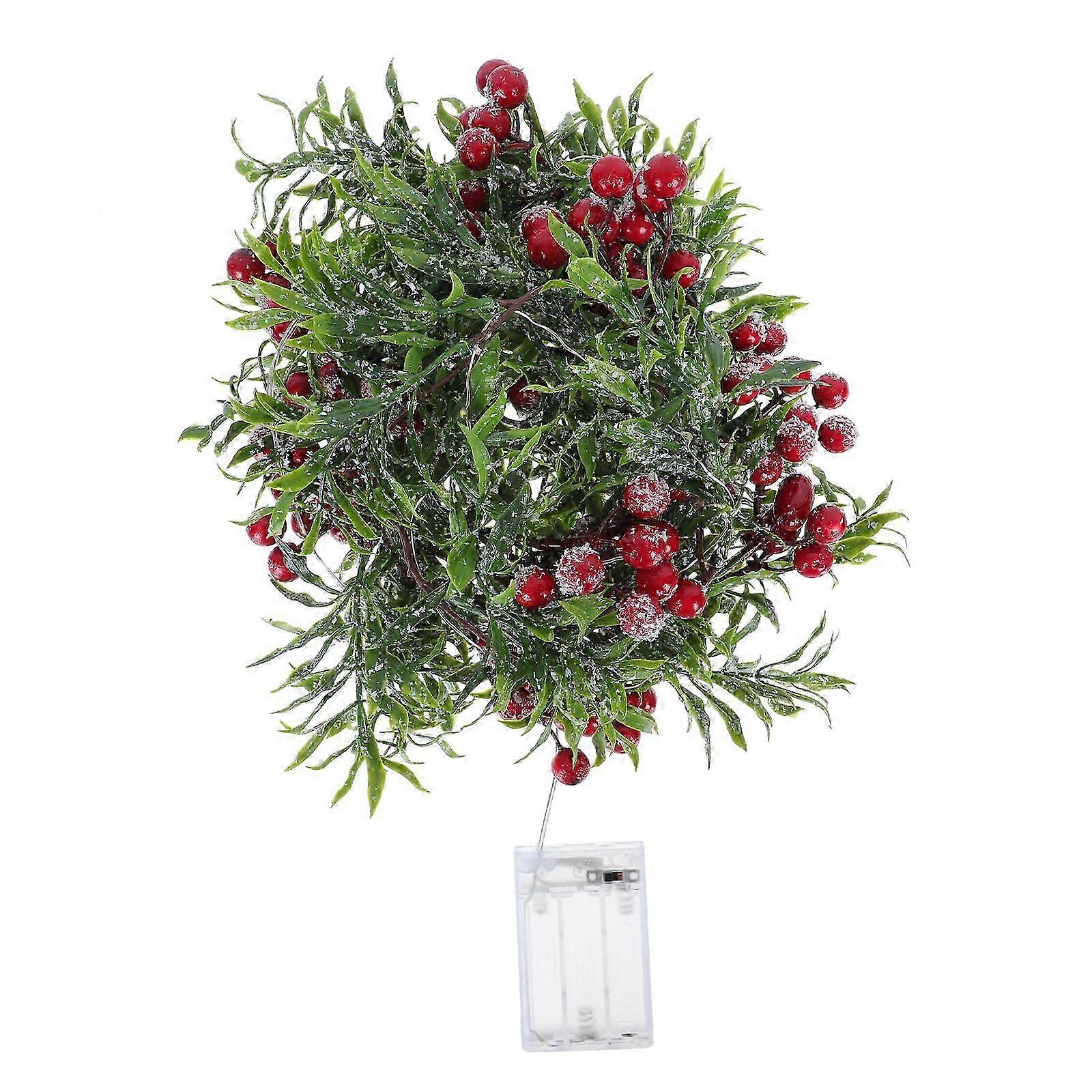 LED String Light Christmas Decoration Item Red Plastic Material Decorative Lighting 1Pcs