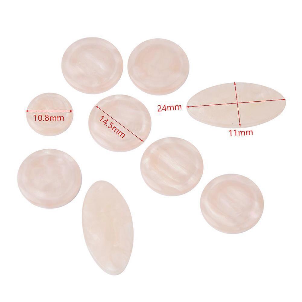 1 Set Durable Plastic Key Button Inlays Woodwind Instrument Parts for Sax Saxophone(Beige)