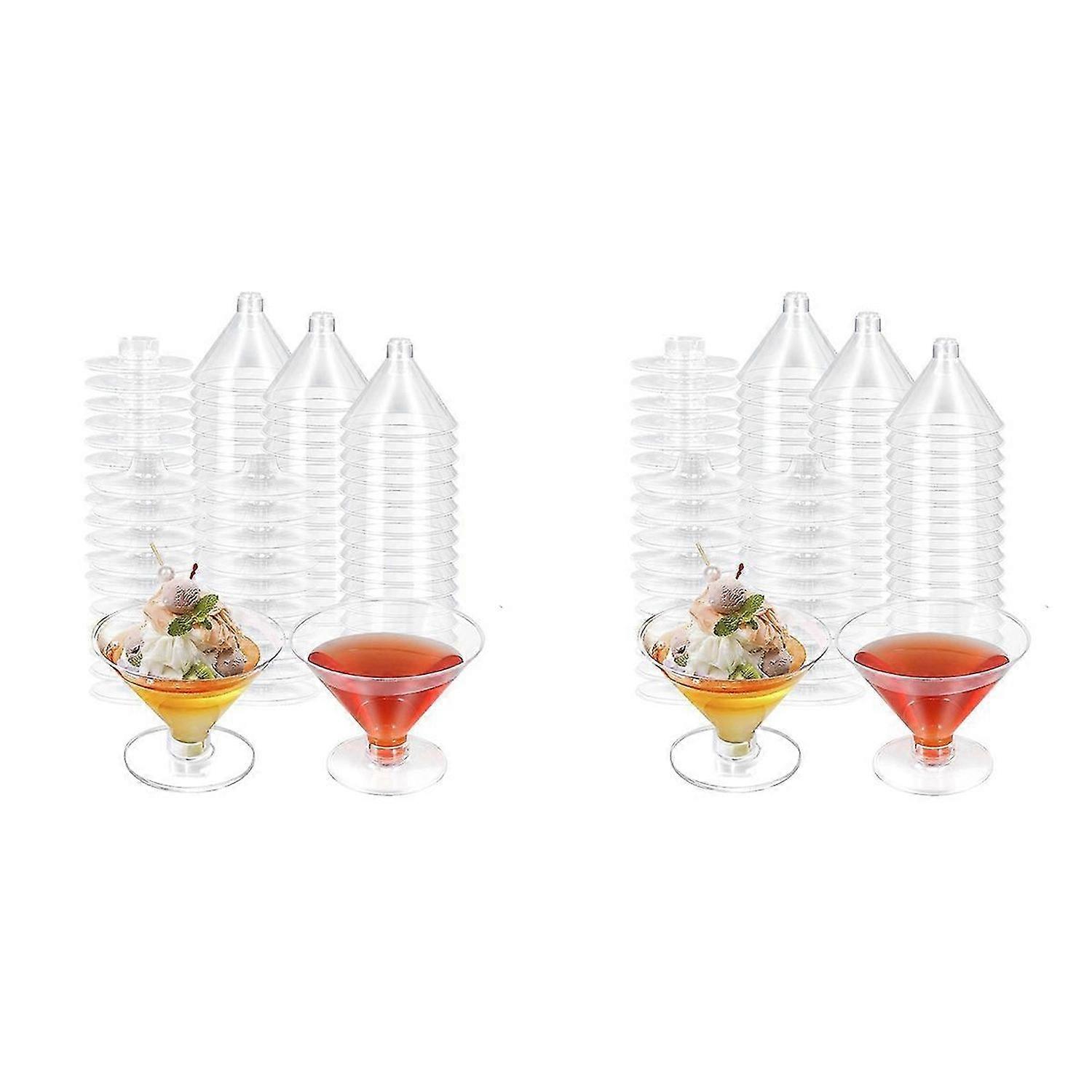 80 عبوة من أكواب بلاستيكية أكواب كوكتيل يمكن التخلص منها