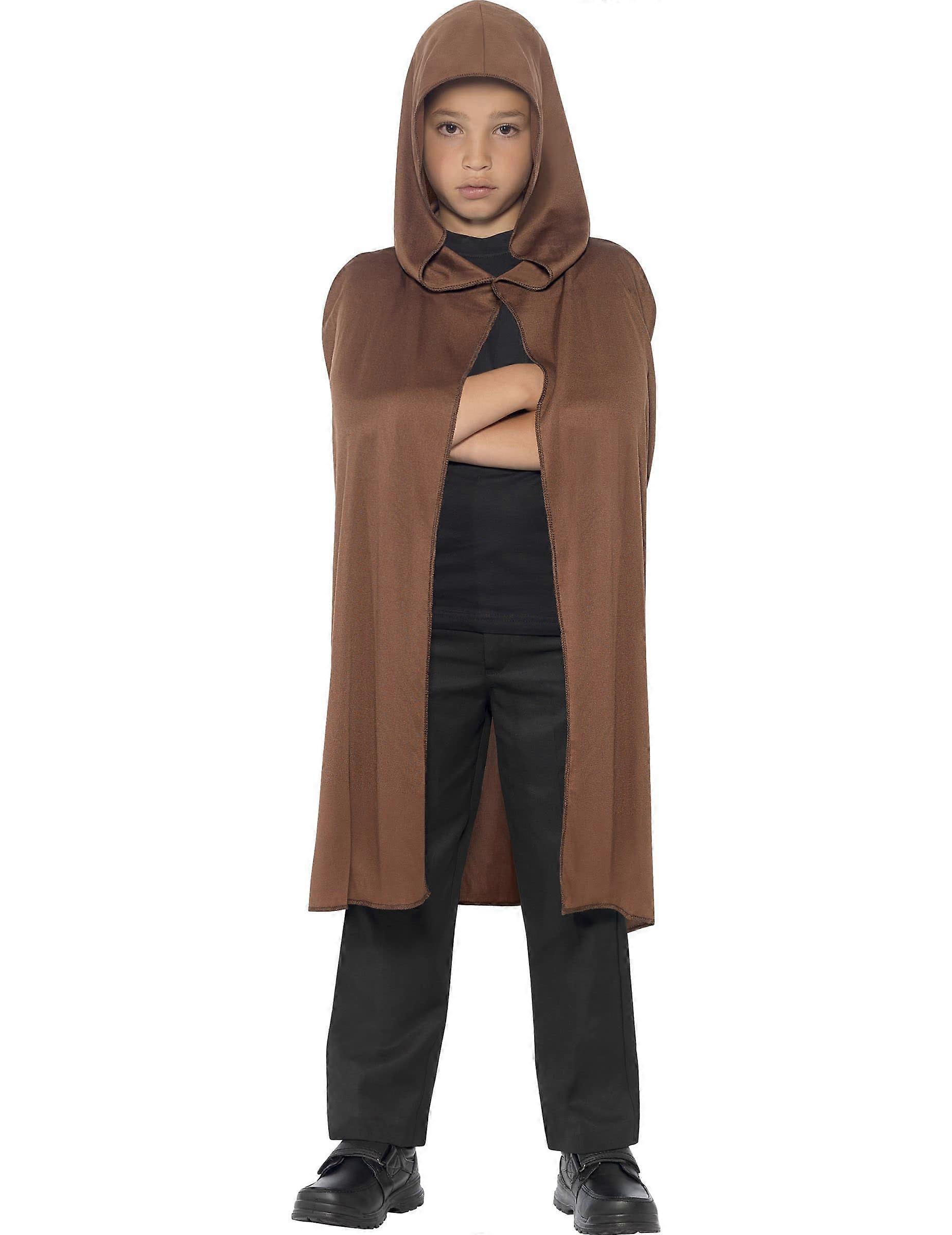 Child brown hooded cape