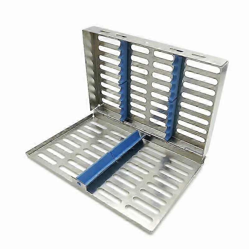 Dental Autoclave Sterilization Cassette Rack Box Tray For 10 Instruments