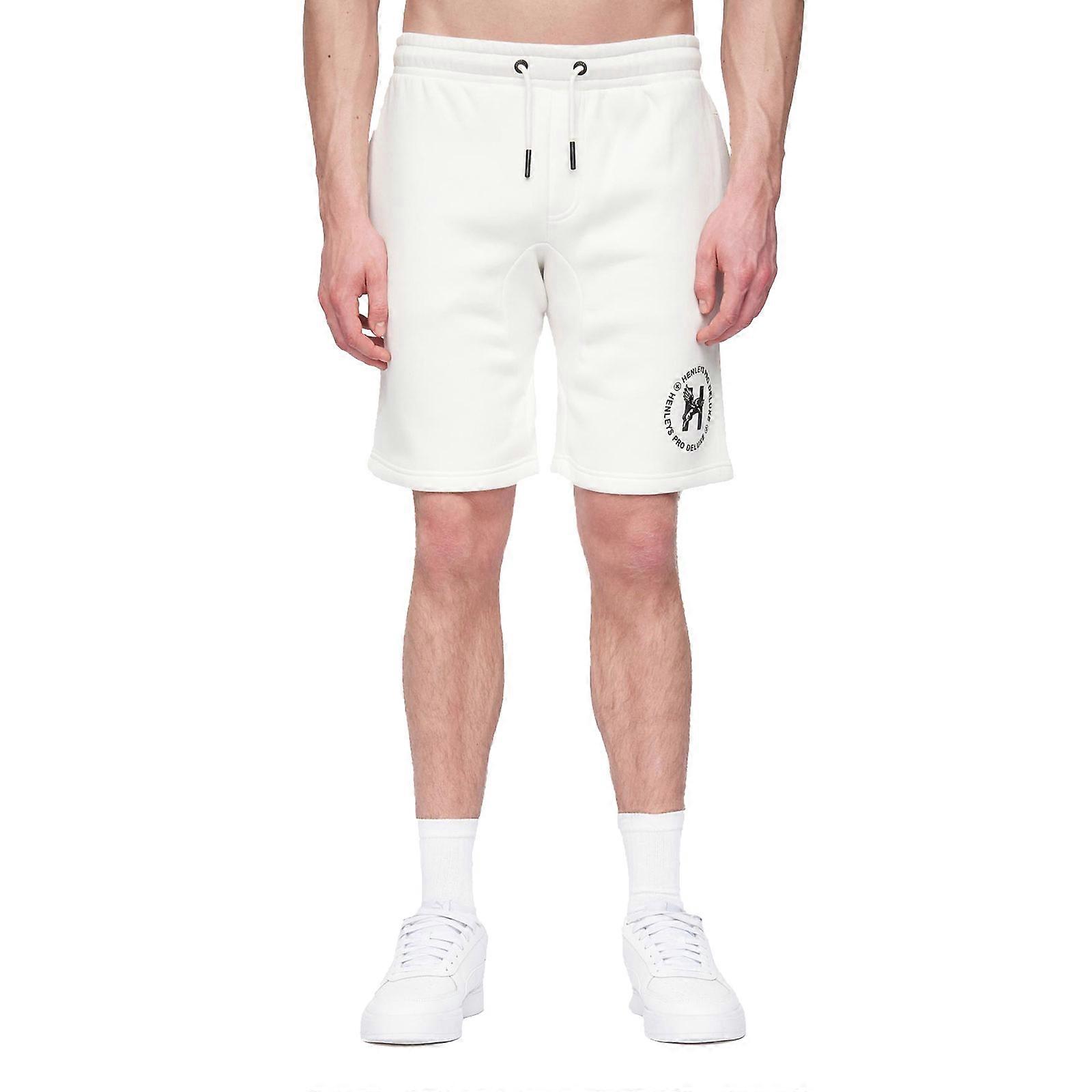 Henleys Metafone Jog Shorts Off White
