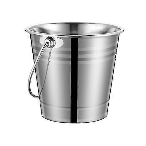 Stainless Steel Ice Bucket Portable 1L Capacity With Comfortable Handle For Cocktail Bar Parties