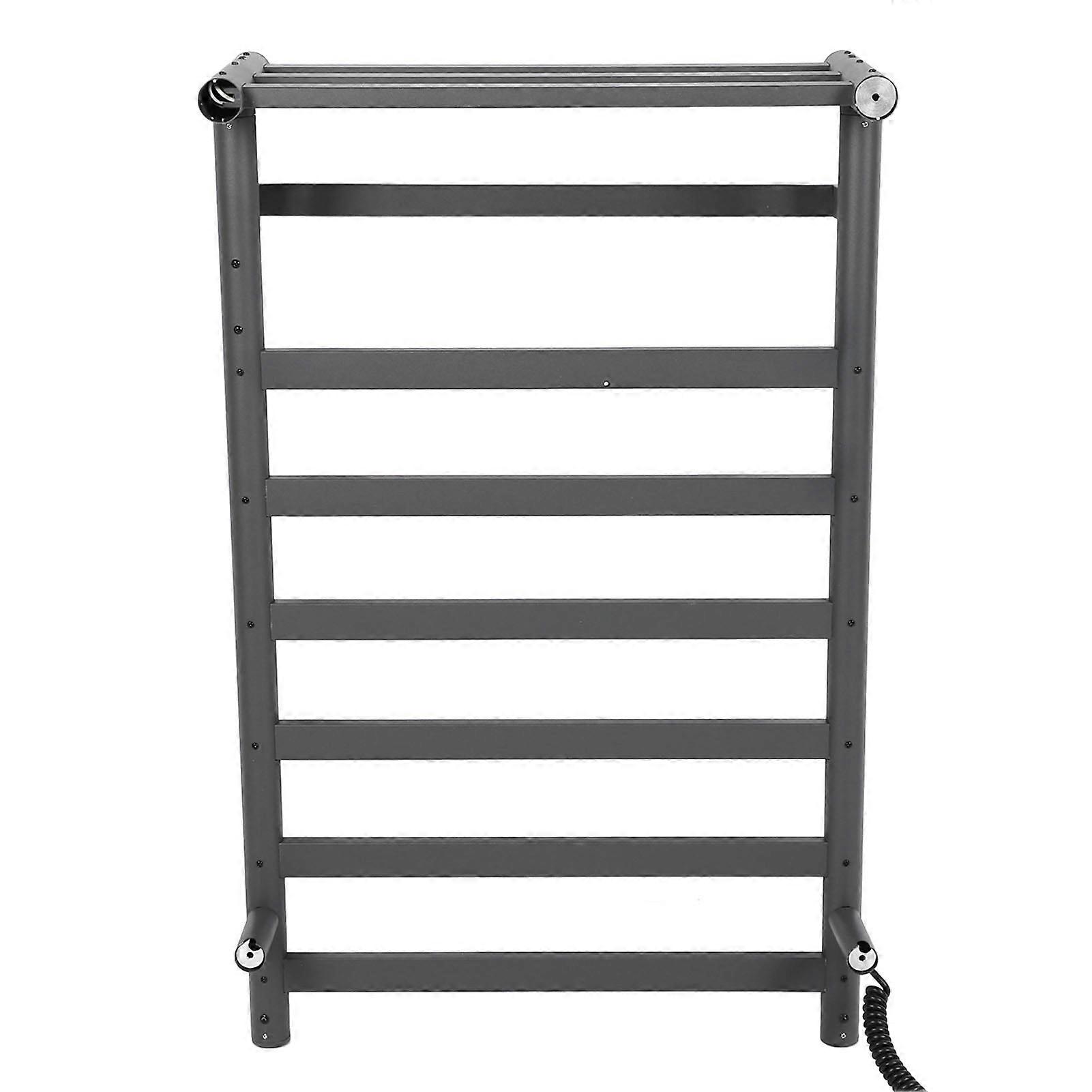 Matte Gray Heated Towel Rack 45-70°C Digital Timer 220V AU Plug