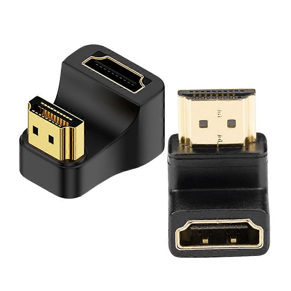 High-Definition Conversion Video Connector Projector Adapter for Laptops Home Use Black Aluminum Alloy 2Pcs