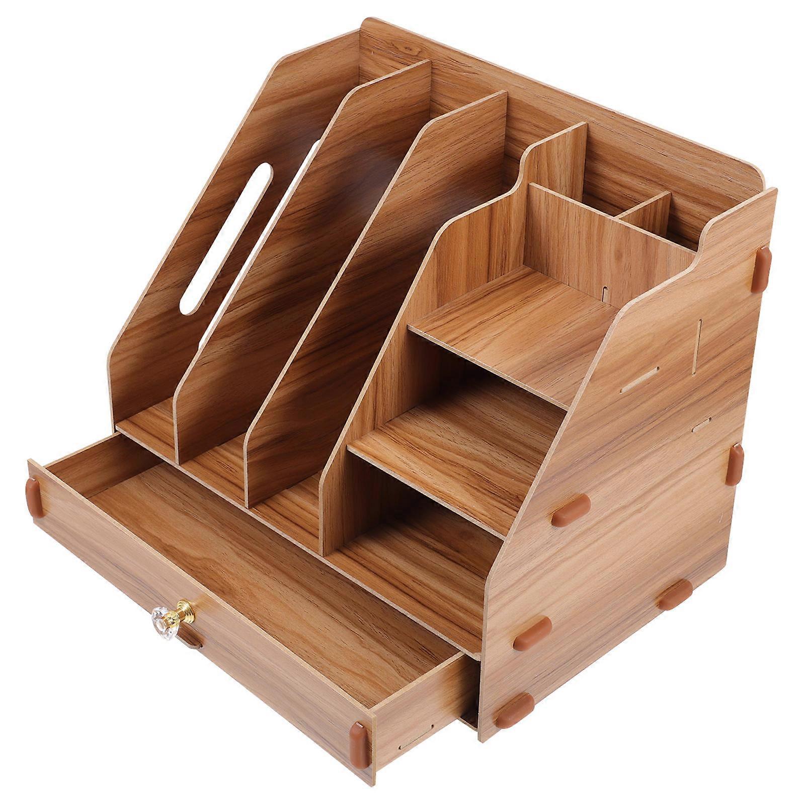 Wooden Sundries Storage Container with Drawer for Storage 1Pcs