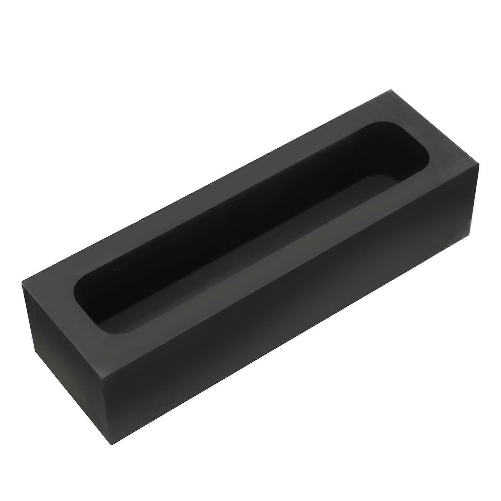 Moule rectangulaire en graphite à chauffage rapide, creuset en graphite de haute pureté pour la coulée de 2 000 g d'or