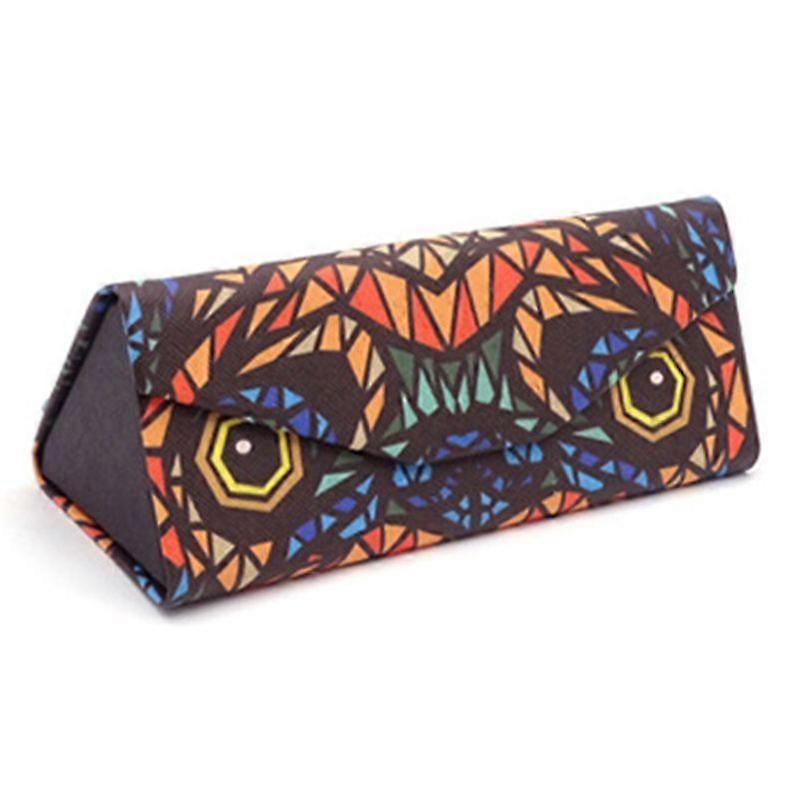 Animal print PU leather glasses case