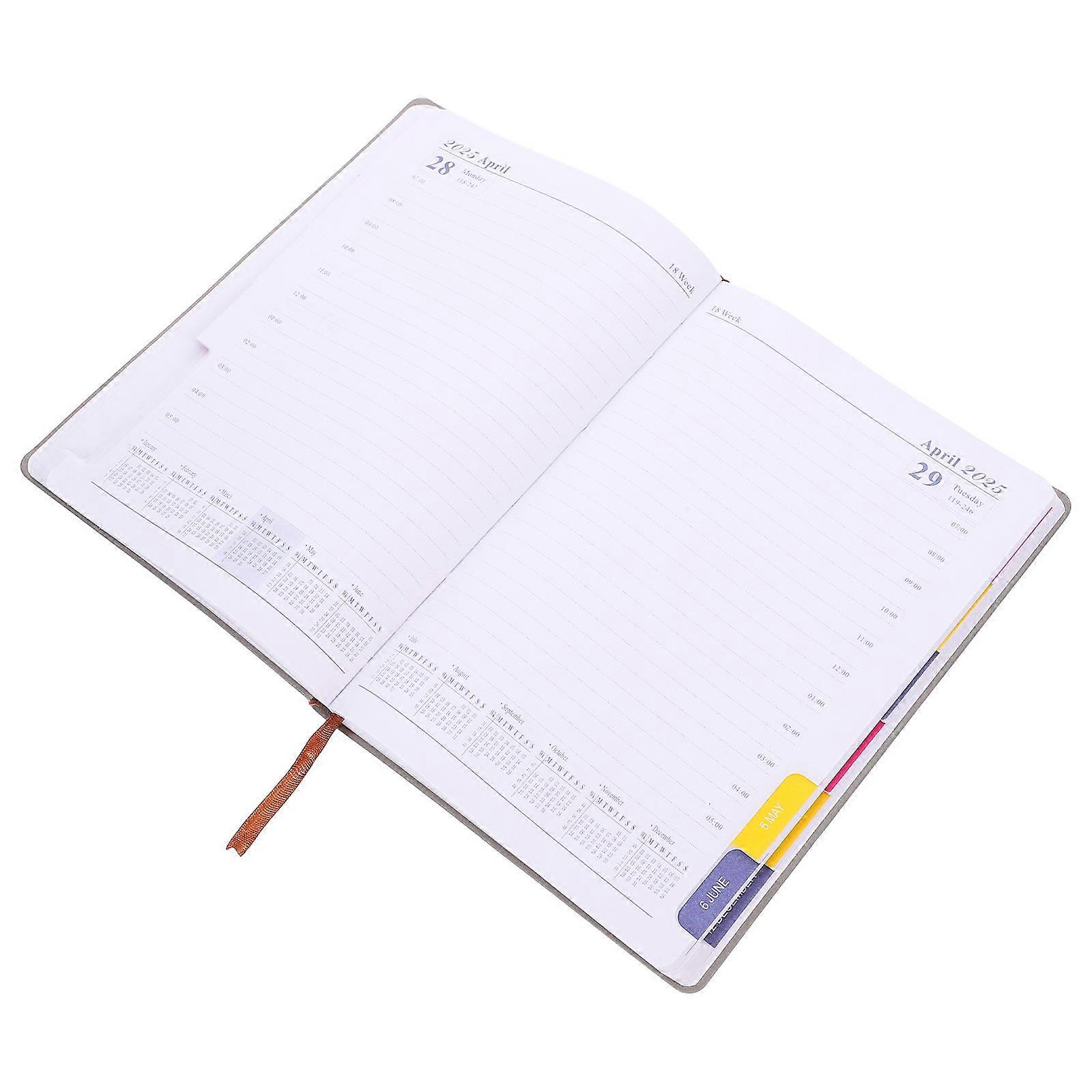Daily Planning Notebook Grey Paper Smooth Writing Planner Journal Notepad for Home