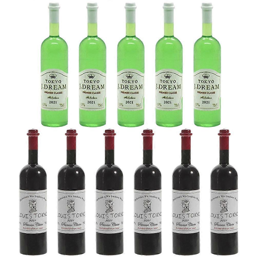 Mini Bottle Vintage For Miniature Design Plastic 12Pcs