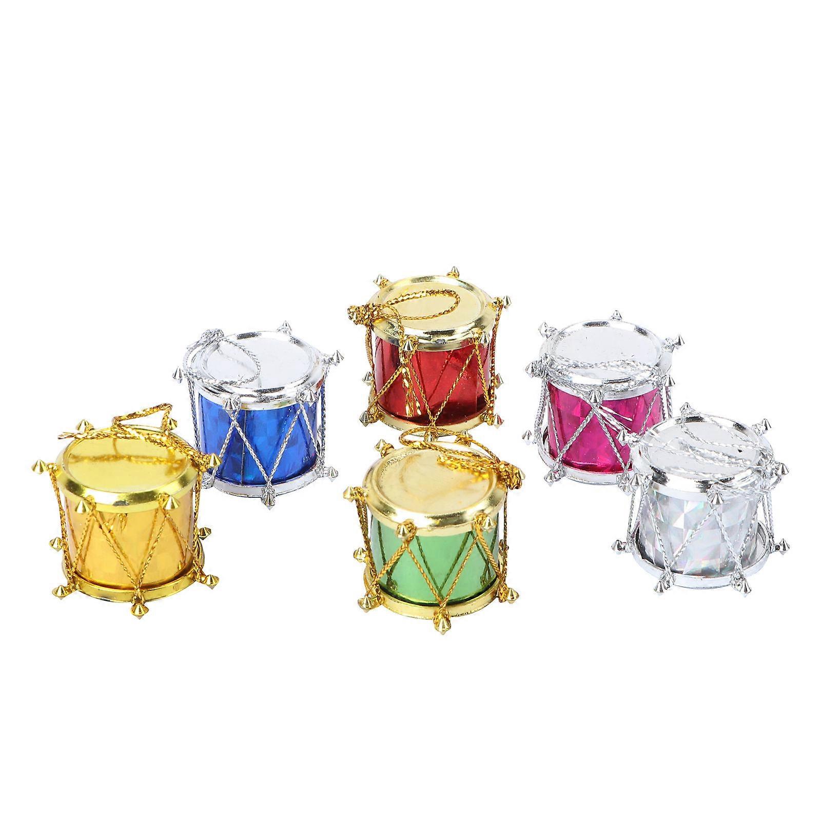 Pendant Ornament Mini Drum for Decoration 144Pcs Colorful Christmas Tree Hanging