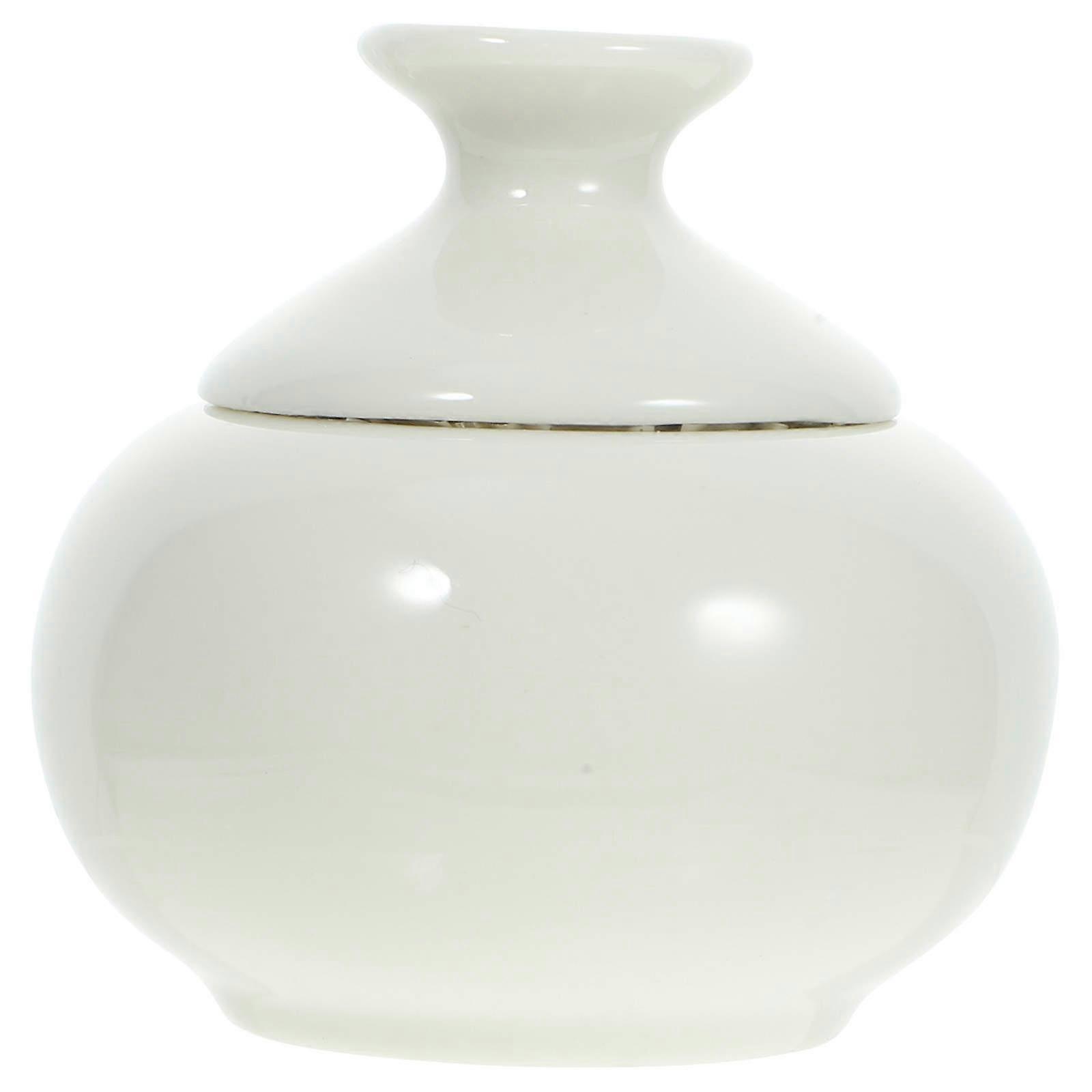 4Pcs Ceramic Lip Balm Holders for Storage White Travel Container Jar