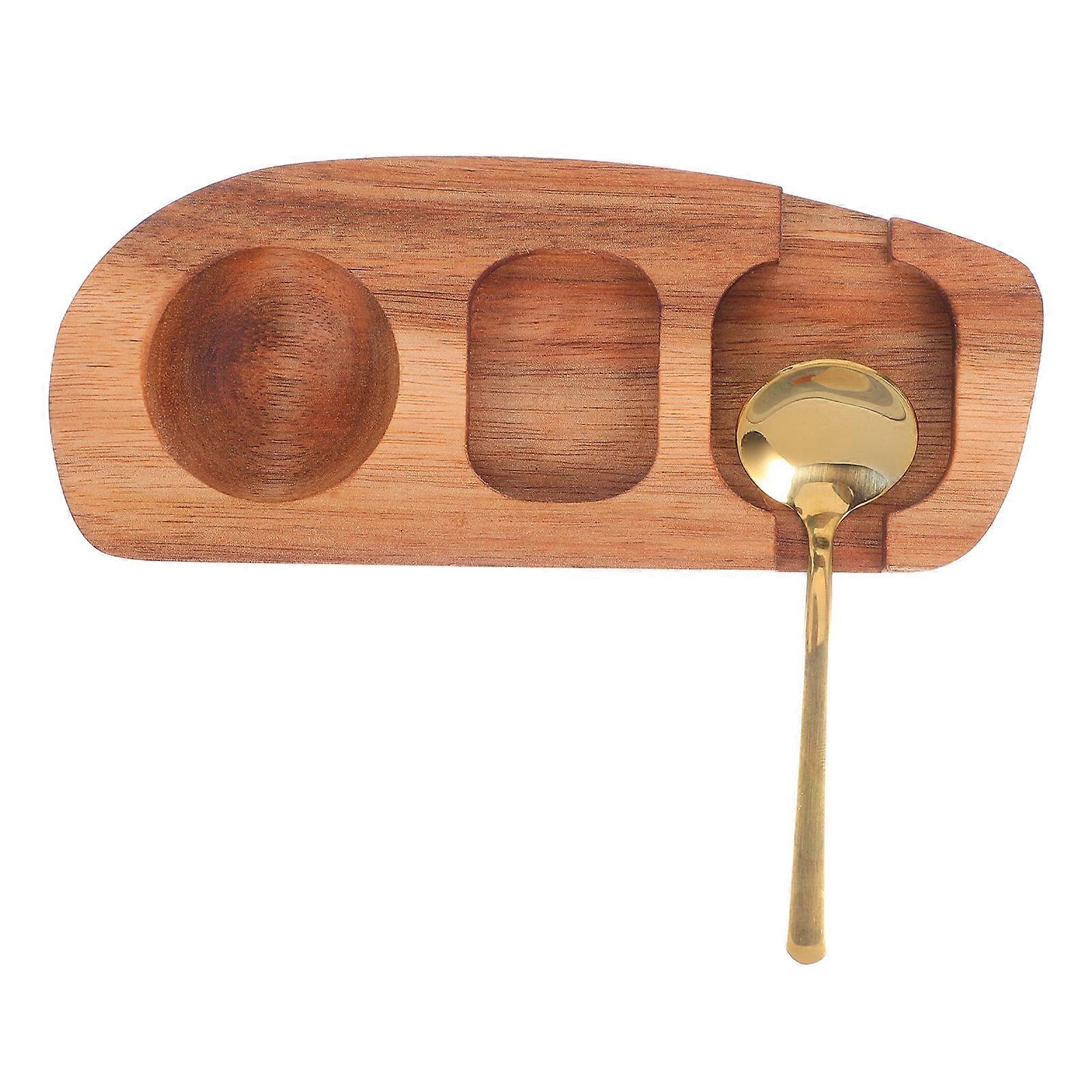 Wooden Egg Tray for Egg Storage with Serving Spoon 5Sets
