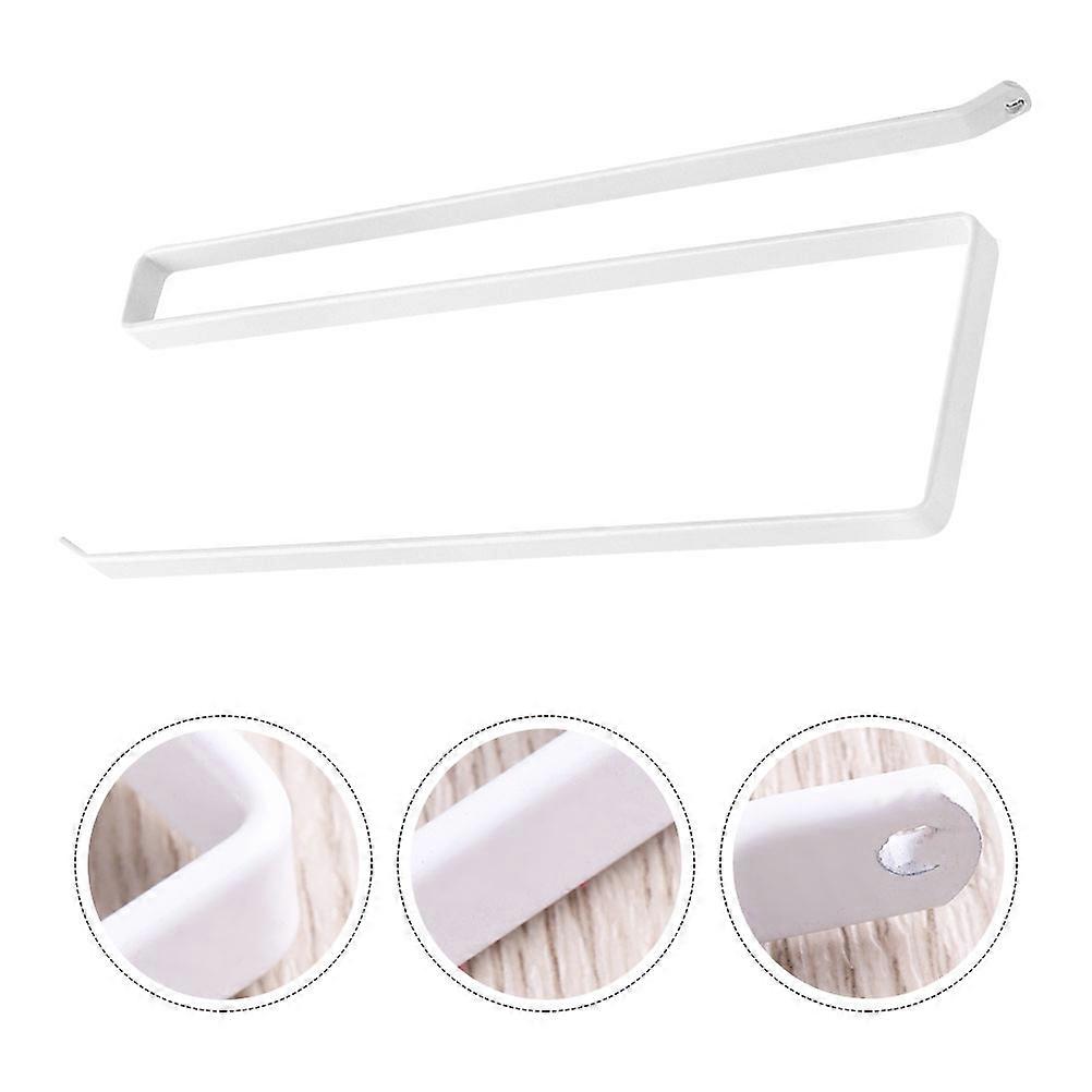 Multifunctional Paper Towel Holder For Kitchen And Bathroom Organization In White Color With Simple Style 2 Pcs