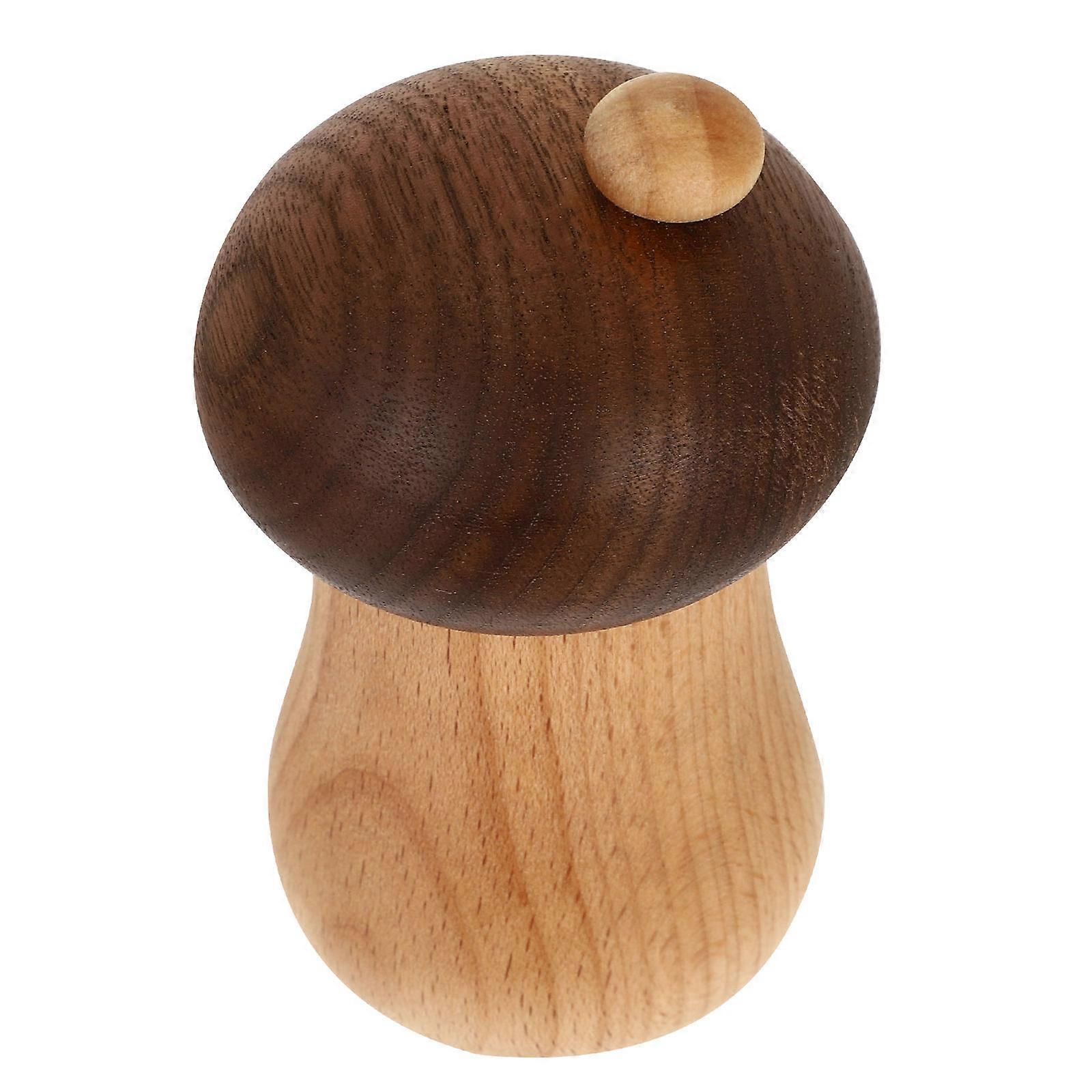 Wooden Toothpick Holder Mushroom Design for Dining Table Decorations