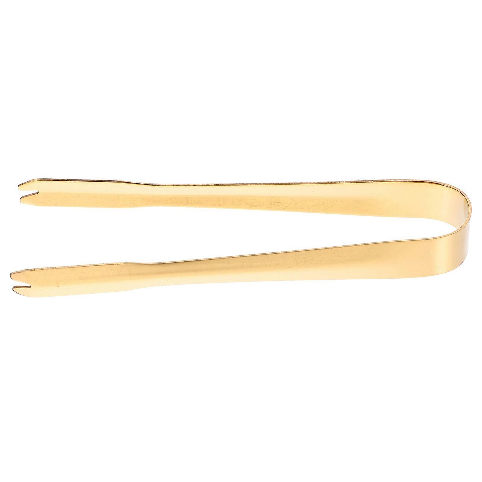 50 Pcs Tongs Shape Ice Tongs Golden Elongated Kitchen Tools Handling Ice Cubes Suitable For Camping