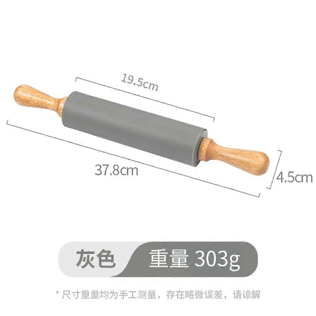Silicone rolling pin does not stick to the surface of the household three-piece rolling dough roller rolling pin dumpling skin special with scale 1