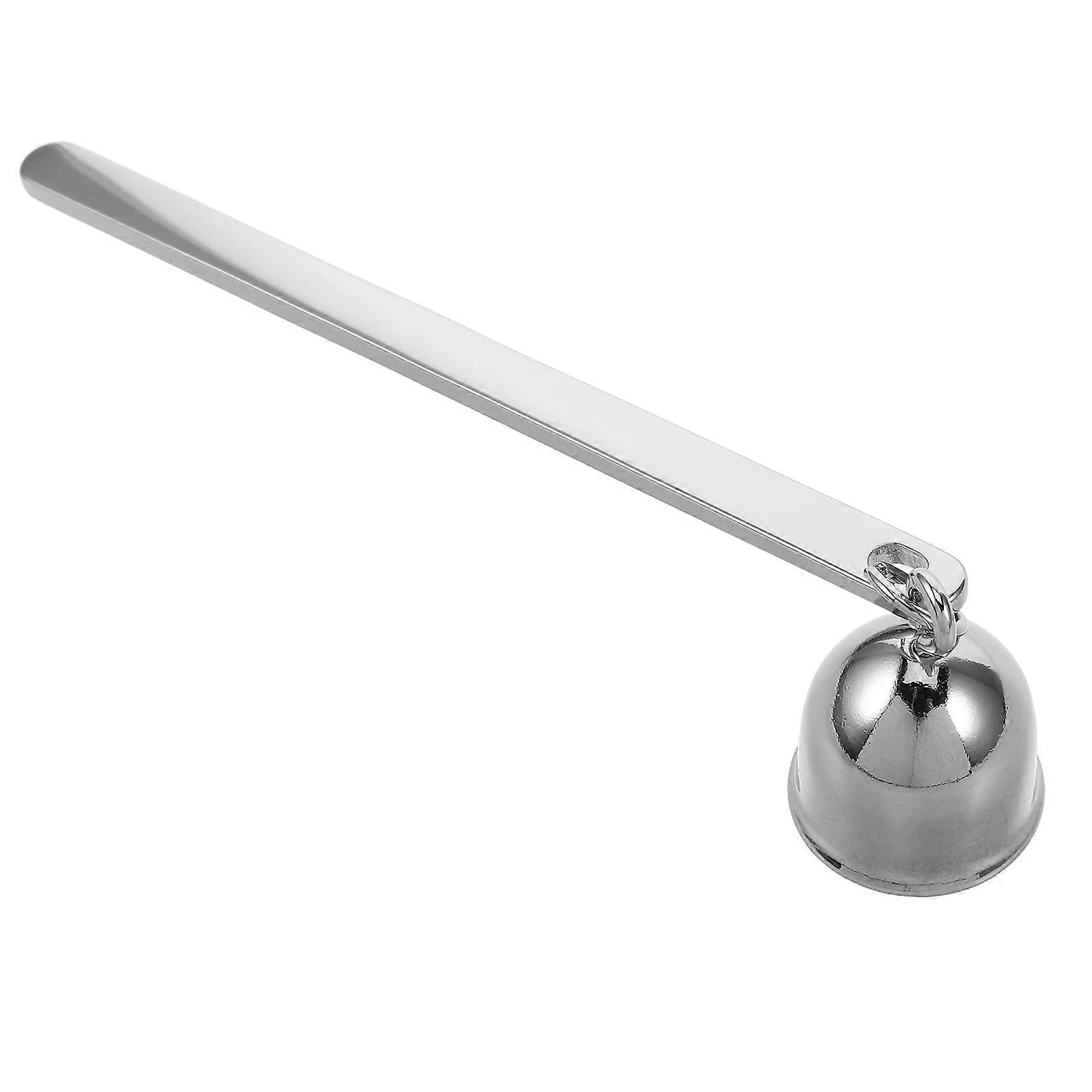 5Pcs Retro Candle Flame Extinguisher With Long Handle For Safe Use Perfect For Ambiance Setting During Romantic Dinners In Silver Finish