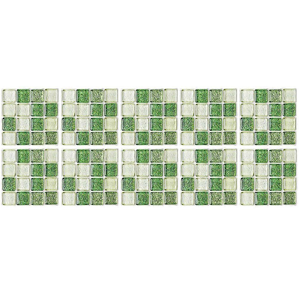 Green Waterproof Tile Stickers DIY Set for Wall Decals 30Pcs