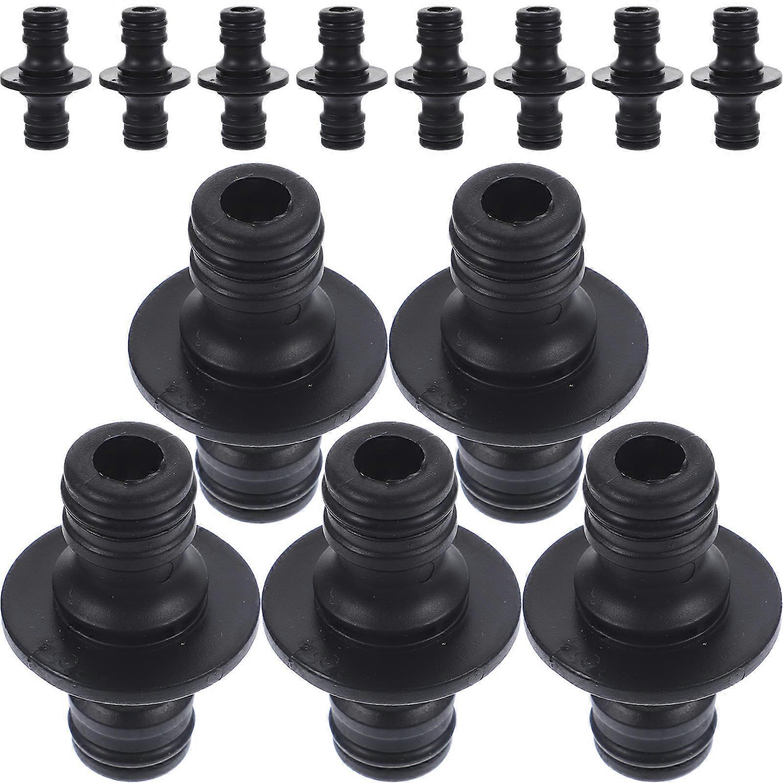 Black Plastic Quick Connect Hose Adapter for Garden Hose 25Pcs Set