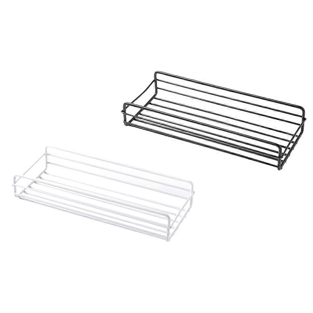 Bathroom Storage Rack Iron Drill-Free Rack for Storage Use 2Pcs