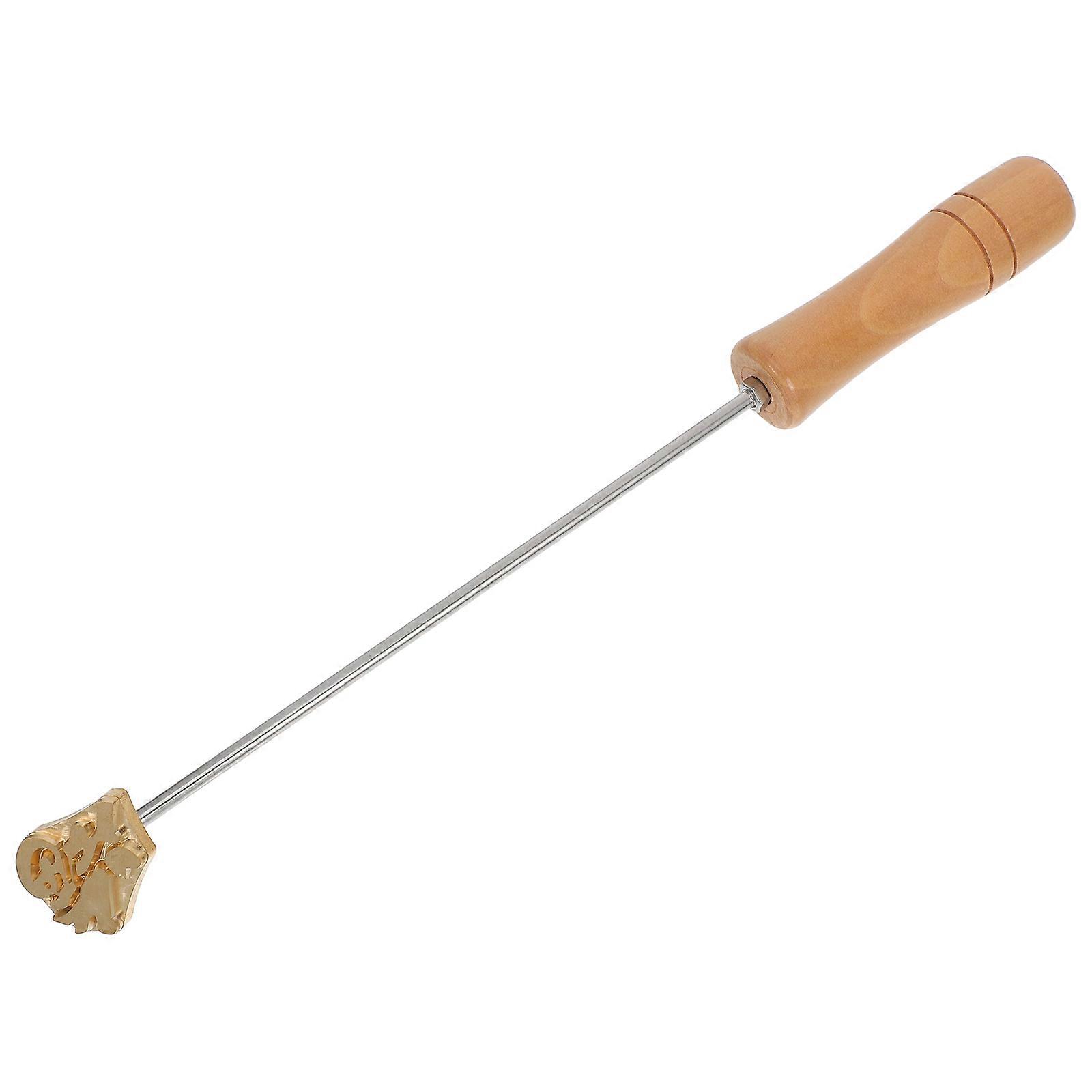 Reliable Pastry Branding Stamp for Baking 2Pcs Wood Handle