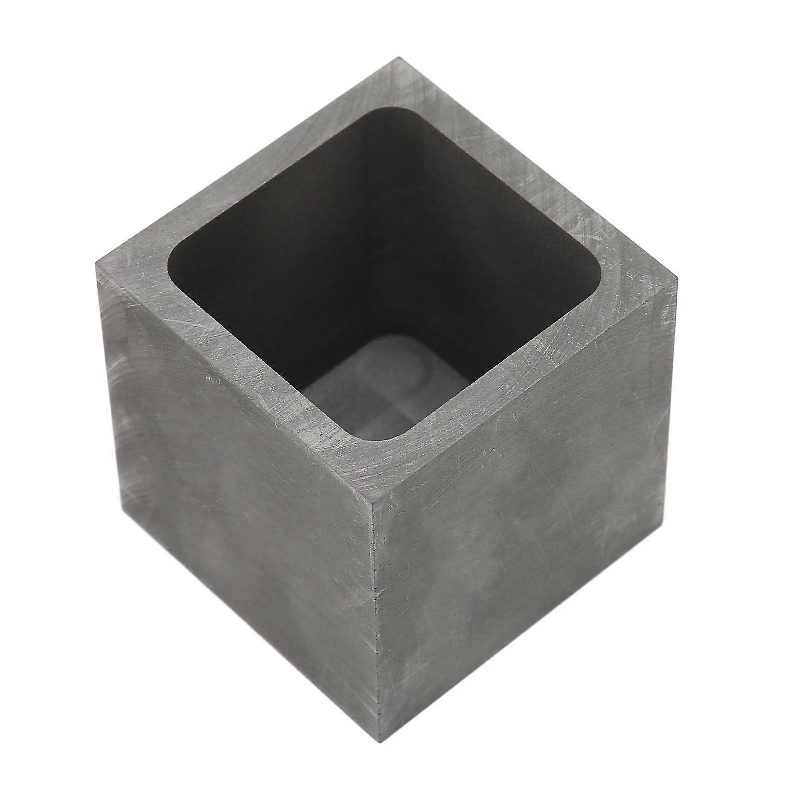 Graphite Crucible Squared Dense Graphite Sturdy Durable Corrosion Resistant Good Heat Conduction Graphite Ingot Mold