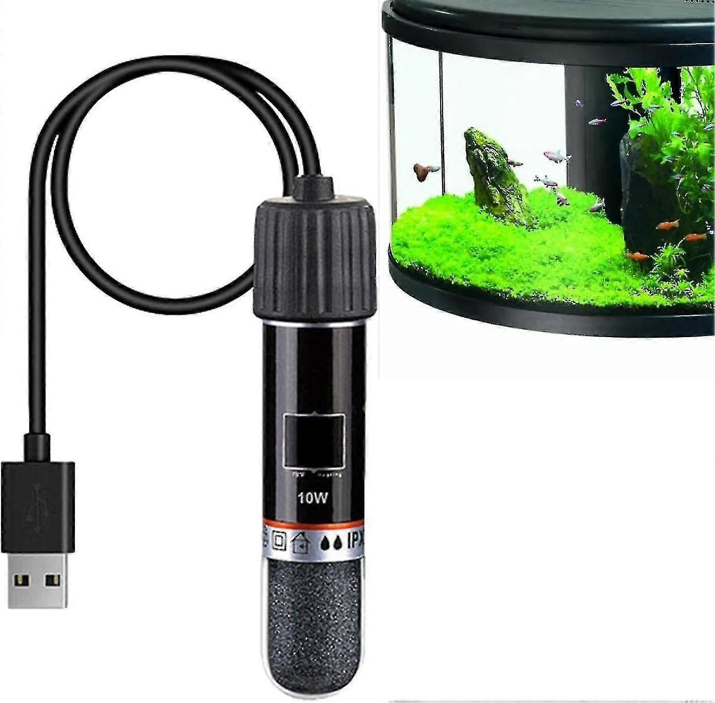Mini Aquarium Heater | Thermostat 10w Usb Rechargeable Rod For Heating | Space Saving Heating Tool For Aquarium And Small Aquariums-CE