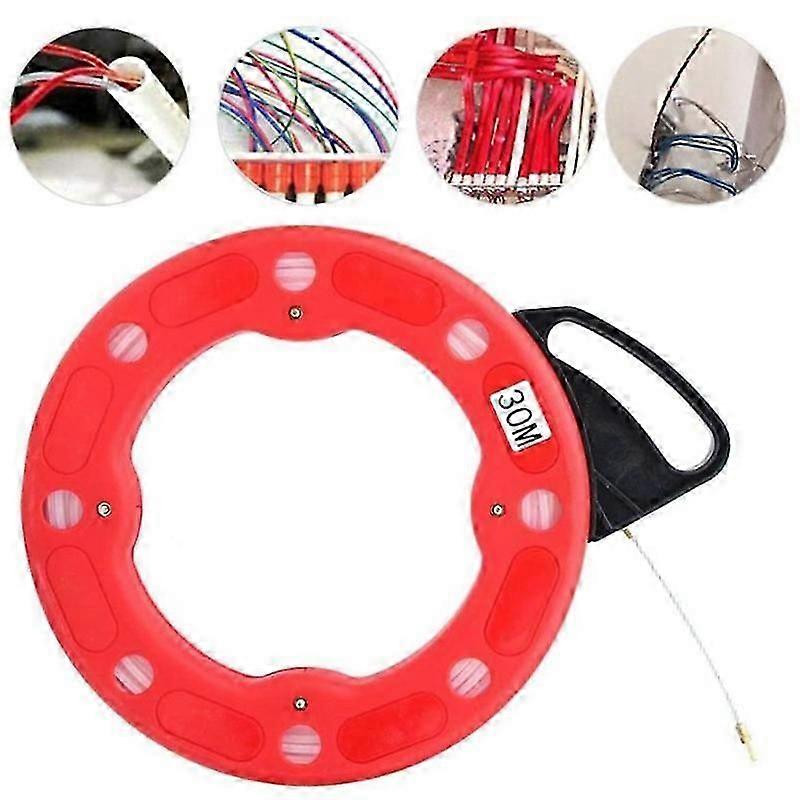 30M Pulling Puller Through Wall Wire Strength Pulling Tool Cable Connecting Wire Nylon Through Wall Tool Spring Wire