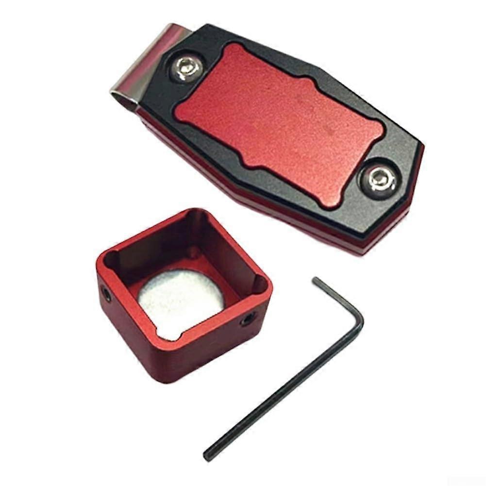 Magnetic Billiard Pool Snooker Chalk Cue Chalk Holder Shell Holder Belt Clip Red Black