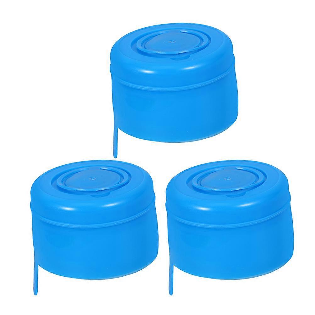Replacement Water Bottle Caps Screw-Type for 3Pcs Blue Plastic