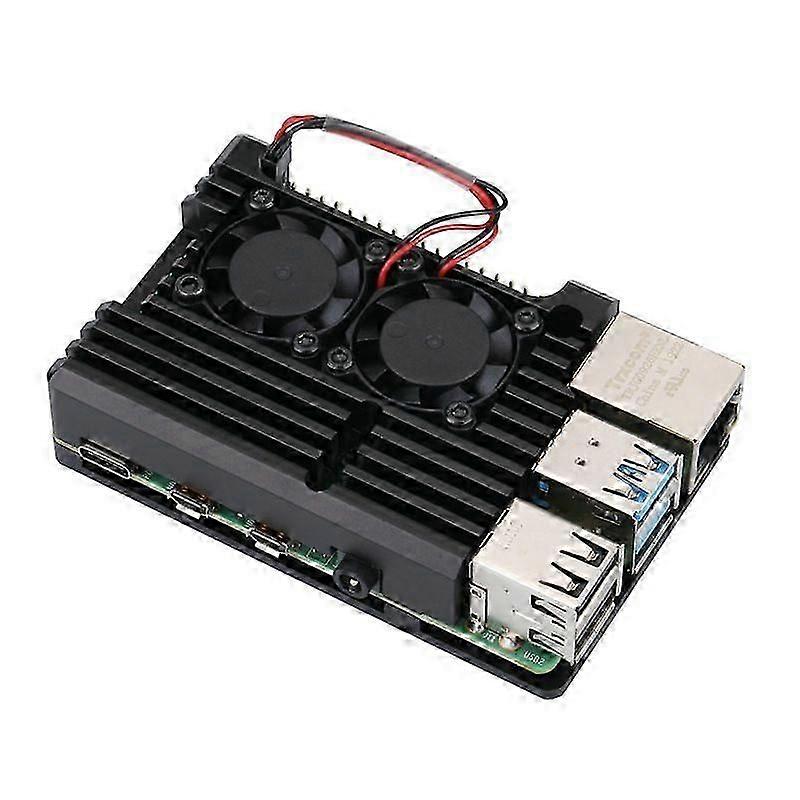 Carcasa de metal de 4ª generación de frambuesa Pi Raspberry Pi de 4ª generación b + caja de aleación de aluminio 4b Accesorios de carcasa de disipación de calor