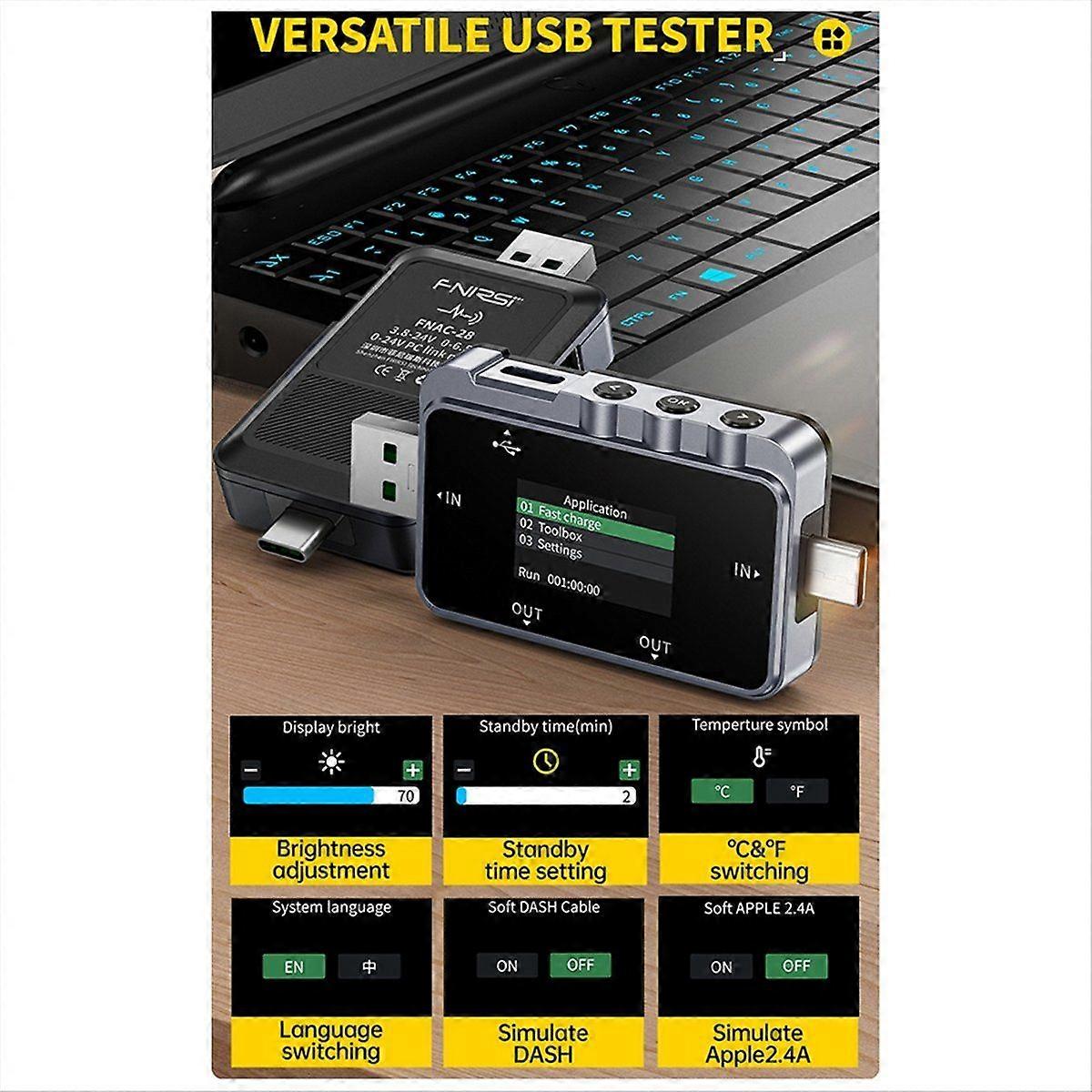 FNAC-28 USB Tester Type-C Current and Voltage Meter A to C