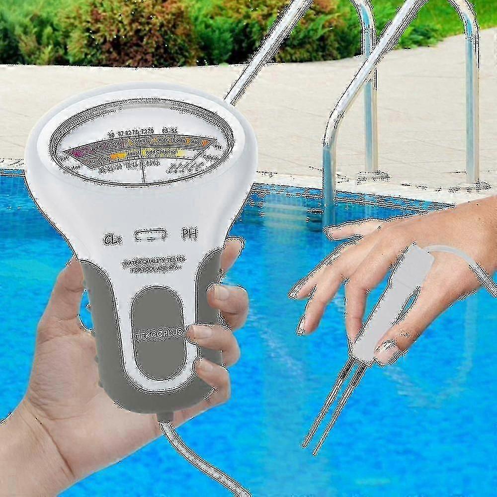 Wasserqualitätsanalysator, digitaler Chlor- und pH-Cl2-Tester für Schwimmbäder, Spa-Wasserqualitätsanalysator mit Sonde für Schwimmbäder in Heimgröße oder S