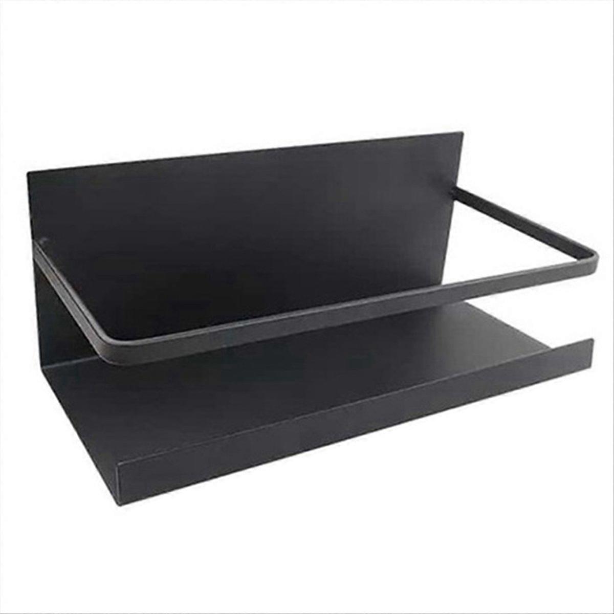Magnetic Adsorption Rack, Spice and Condiment Storage Rack, Black